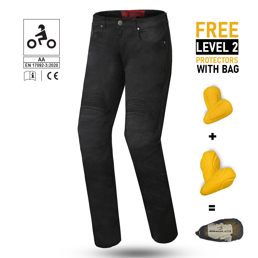 BELA Boston Wax Motorcycle Denim Jeans Black