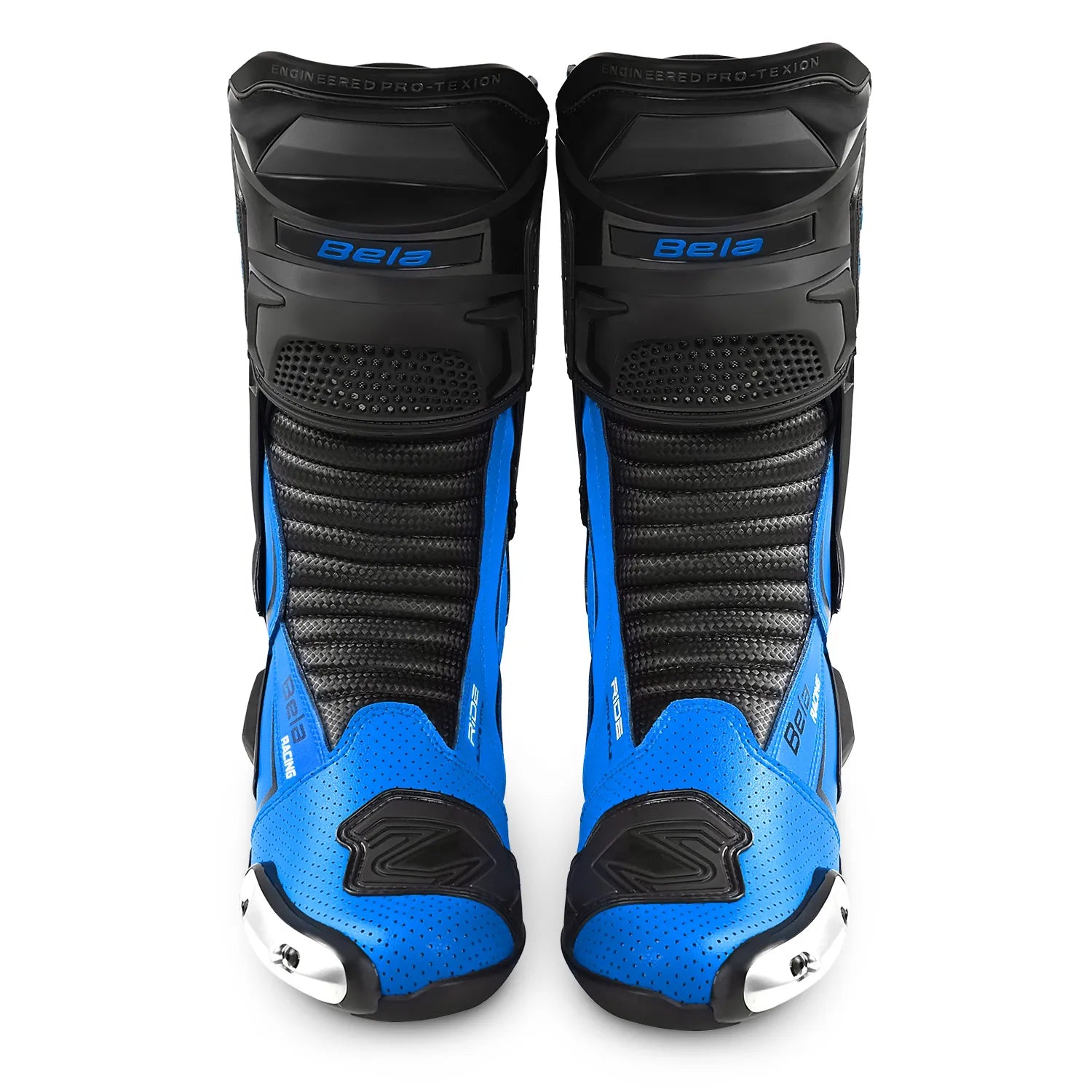 BELA Speedo 2.0 Motorcycle Leather Boots Black/Blue