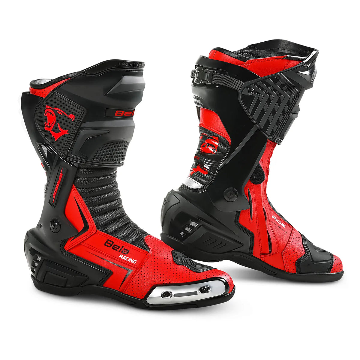 BELA Speedo 2.0 Motorcycle Leather Boots Black/Red