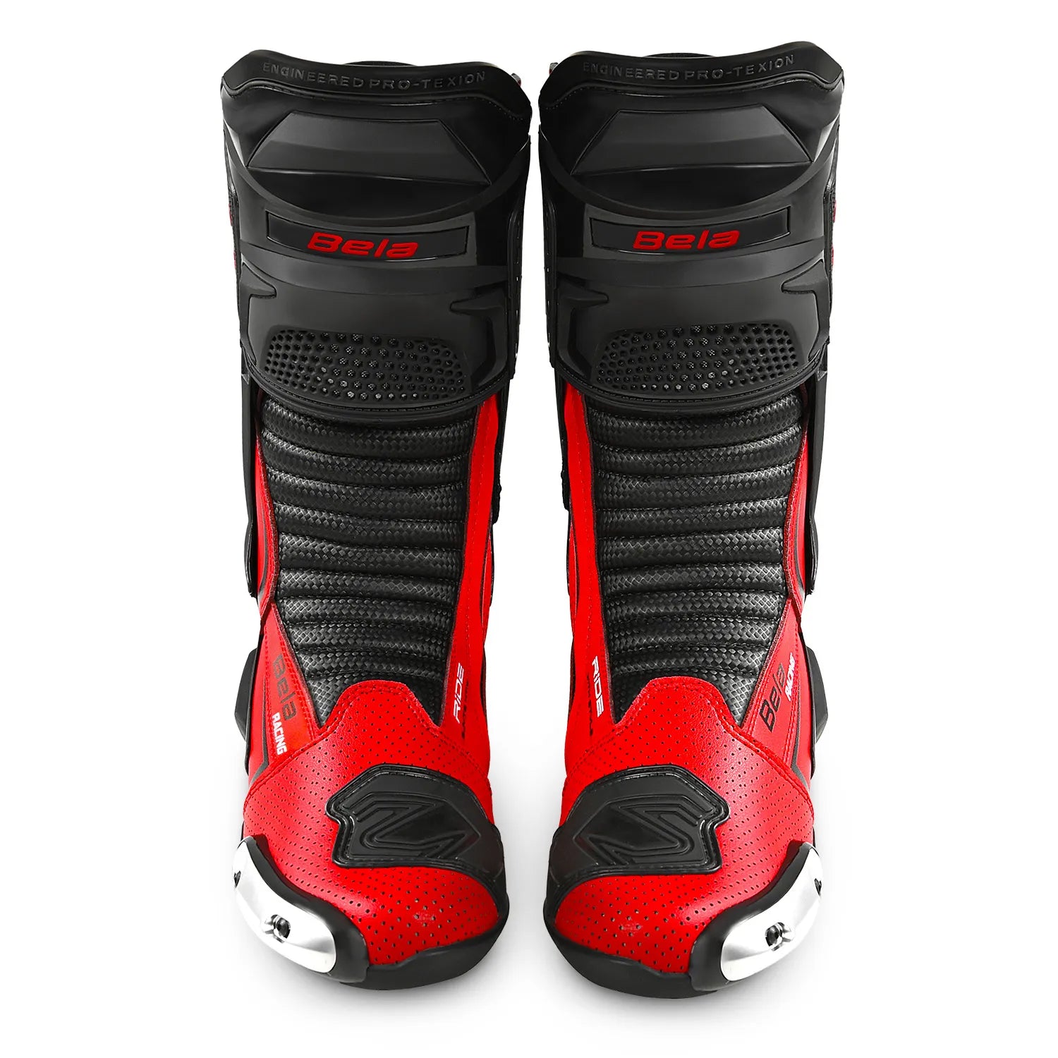 BELA Speedo 2.0 Motorcycle Leather Boots Black/Red