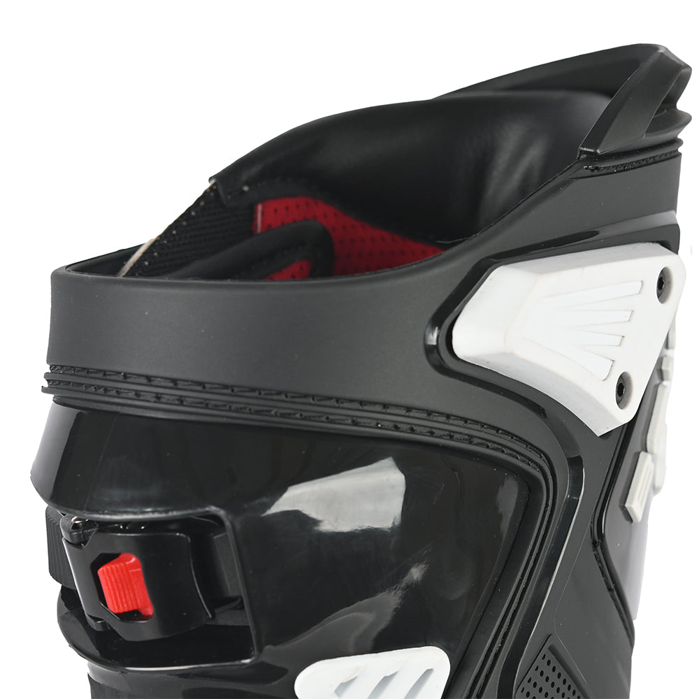 BELA RACE PRO MOTORCYCLE RACING LEATHER BOOTS BLACK WHITE