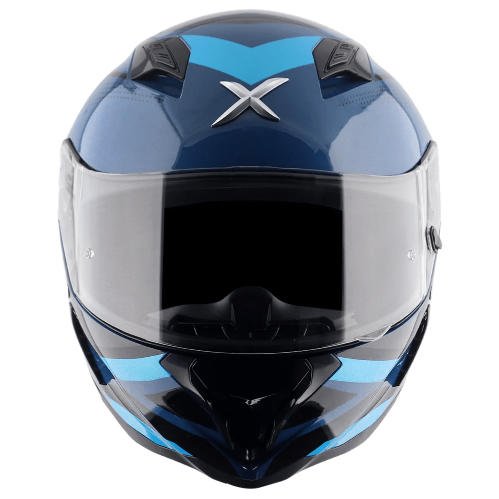 AXOR HUNTER CORNET FULL FACE MOTORCYCLE HELMET BLACK_BLUE