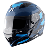 AXOR HUNTER CORNET FULL FACE MOTORCYCLE HELMET BLACK_BLUE