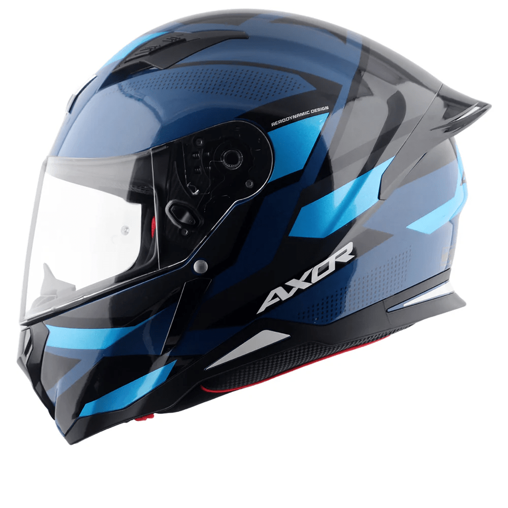 AXOR HUNTER CORNET FULL FACE MOTORCYCLE HELMET BLACK_BLUE