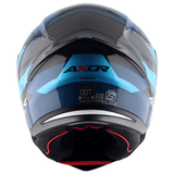 AXOR HUNTER CORNET FULL FACE MOTORCYCLE HELMET BLACK_BLUE