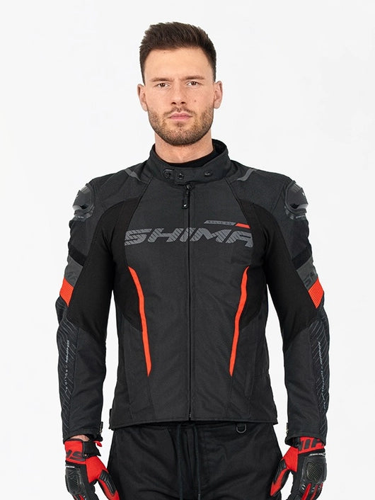 SHIMA SOLID 2.0 MEN'S MOTORCYCLE TEXTILE JACKET BLACK/WHITE