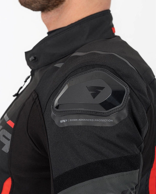 SHIMA SOLID 2.0 MEN'S MOTORCYCLE TEXTILE JACKET BLACK/WHITE