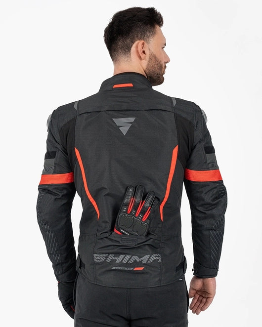 SHIMA SOLID 2.0 MEN'S MOTORCYCLE TEXTILE JACKET BLACK/WHITE