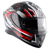 AXOR APEX STREAK FULL FACE MOTORCYCLE HELMET BLACK_RED