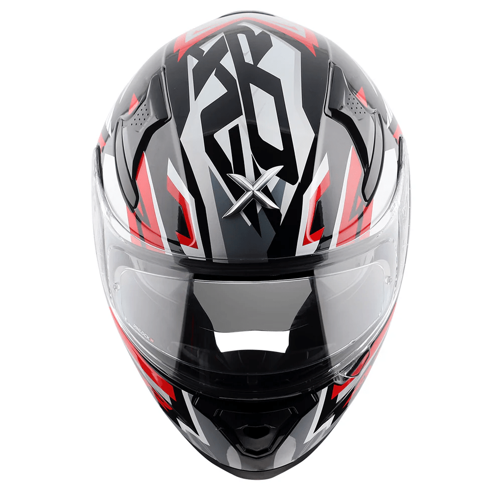 AXOR APEX STREAK FULL FACE MOTORCYCLE HELMET BLACK_RED