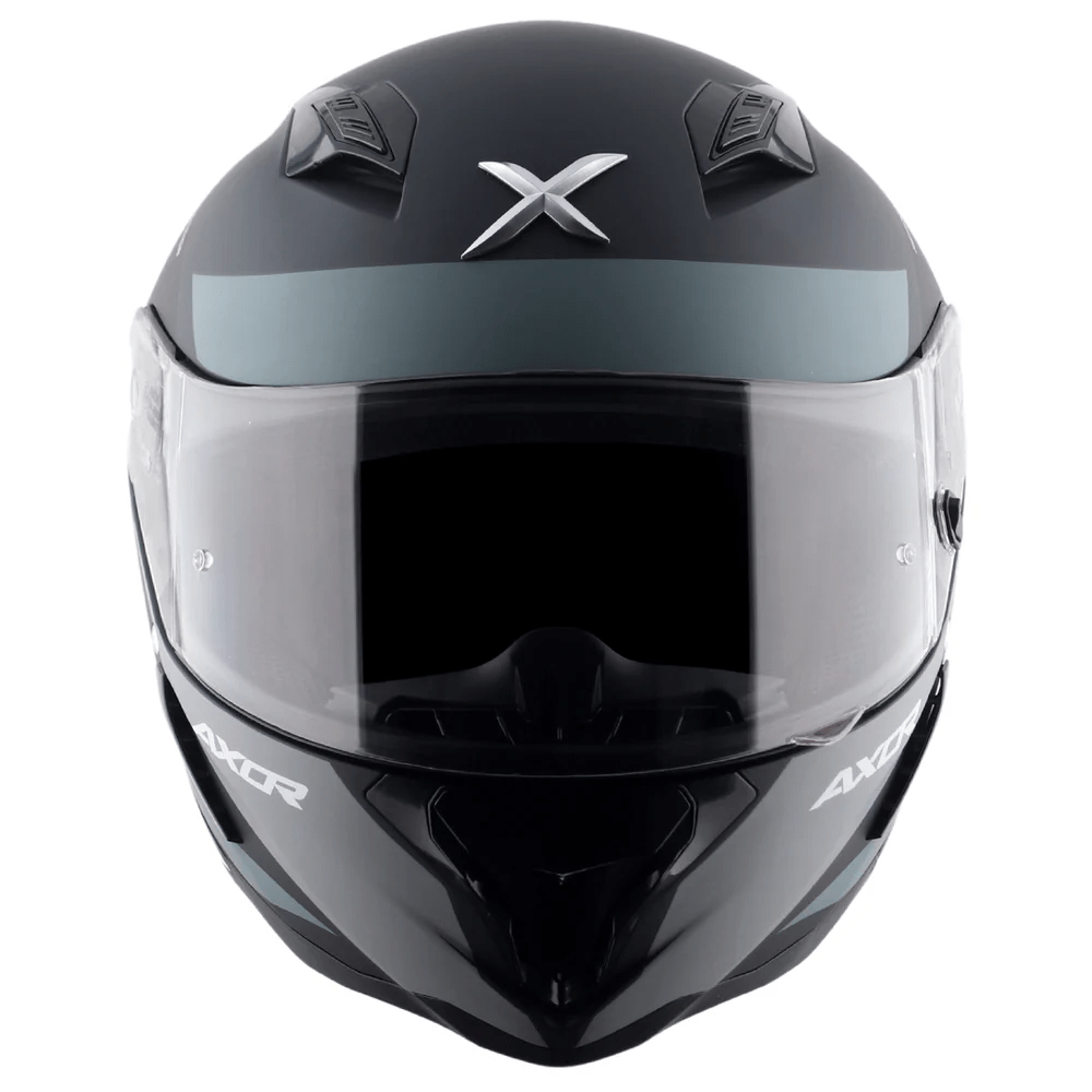 AXOR HUNTER TURBO FULL FACE MOTORCYCLE HELMET BLACK MATTE_GRAY