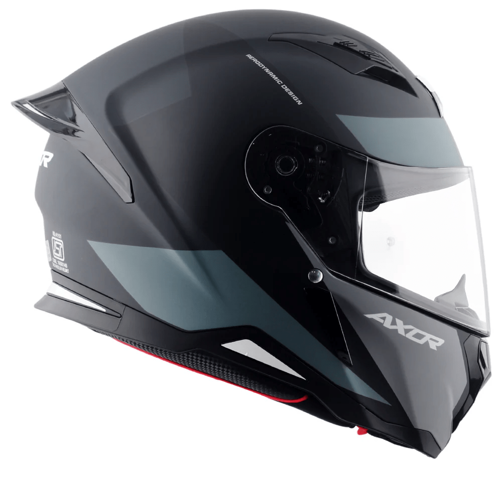 AXOR HUNTER TURBO FULL FACE MOTORCYCLE HELMET BLACK MATTE_GRAY