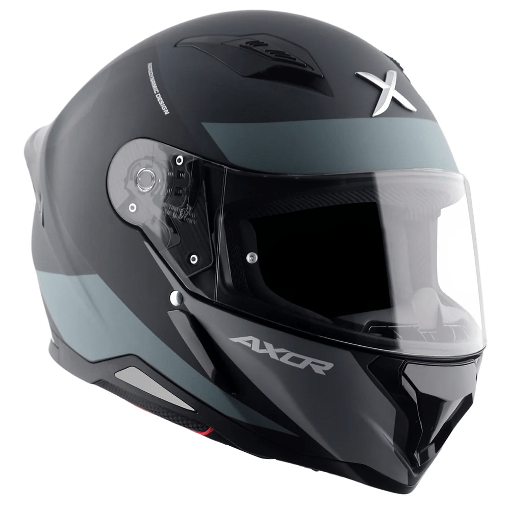 AXOR HUNTER TURBO FULL FACE MOTORCYCLE HELMET BLACK MATTE_GRAY