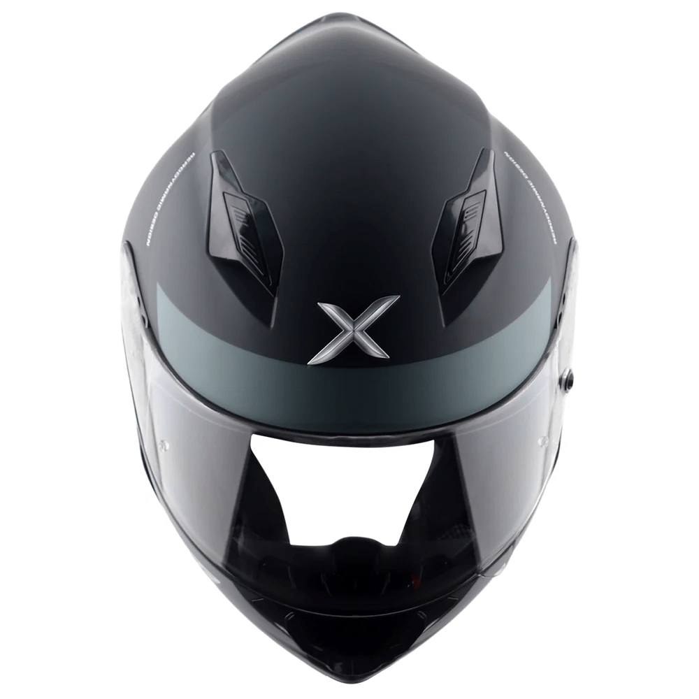 AXOR HUNTER TURBO FULL FACE MOTORCYCLE HELMET BLACK MATTE_GRAY