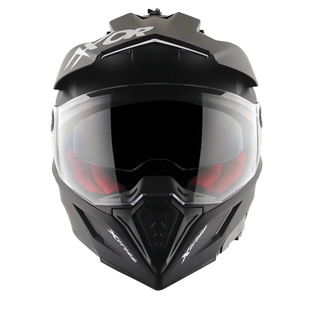 AXOR X-CROSS SPORT DUAL VISOR MOTORCYCLE HELMET BLACK MATTE