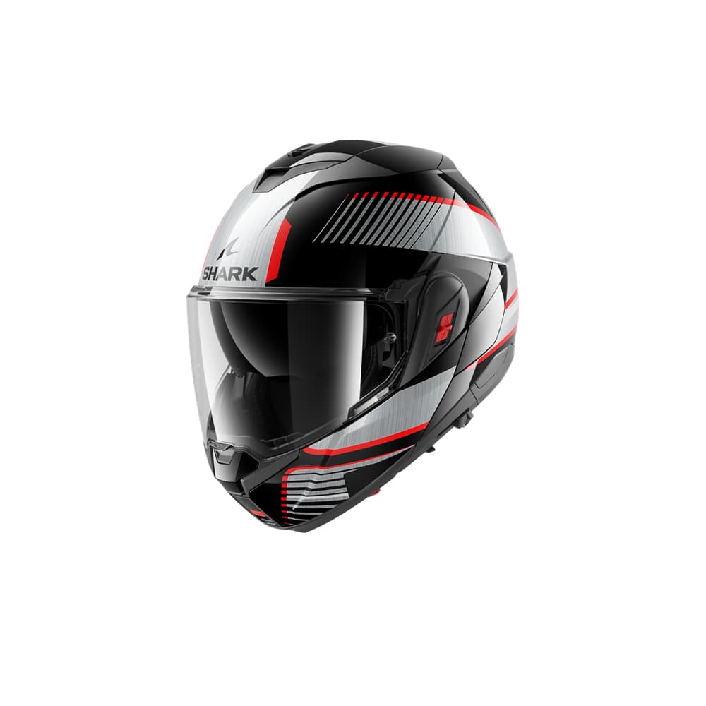 SHARK OXO SIEVE negro cromado plateado modular Casco