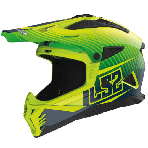 Ls2 Mx708 Fast Duck M.H-V Motocess Helmets Green H-V Yell.-06 