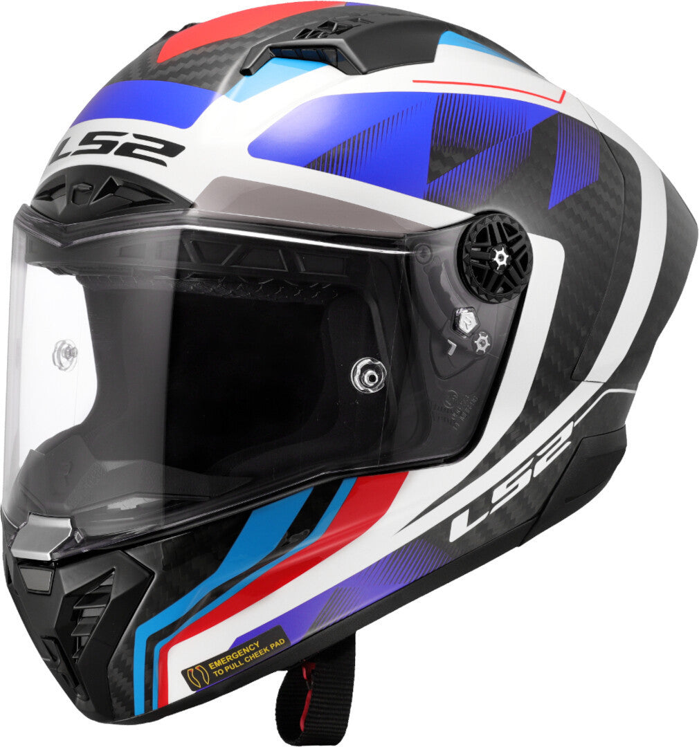 LS2 FF805 Thunder GP Aero  Full Face Motorcycle Helmet Raute Blue Red Maximomoto.uk!