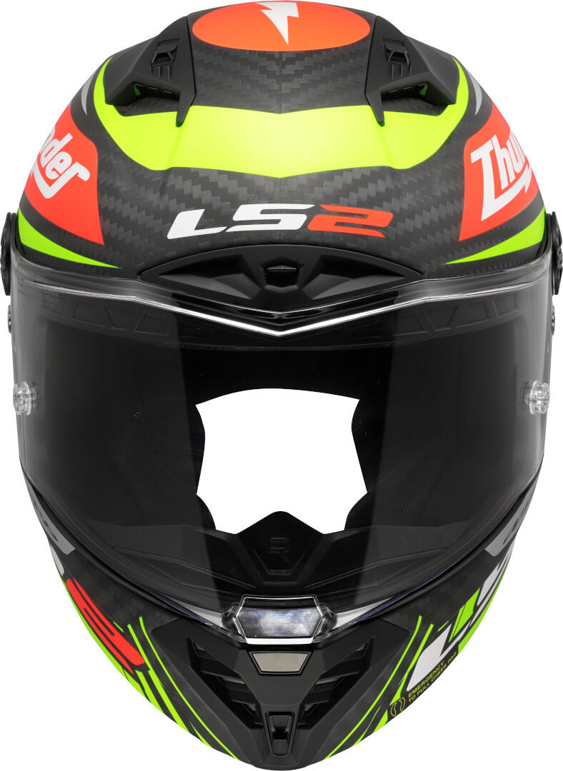 LS2 FF805 Thunder GP Full Face Motorcycle Helmet Black Replica