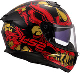 LS2 FF808 STREAM II DARKO MOTORCYCLE FULL FACE HELMET BLACK RED