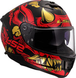 LS2 FF808 STREAM II DARKO MOTORCYCLE FULL FACE HELMET BLACK RED
