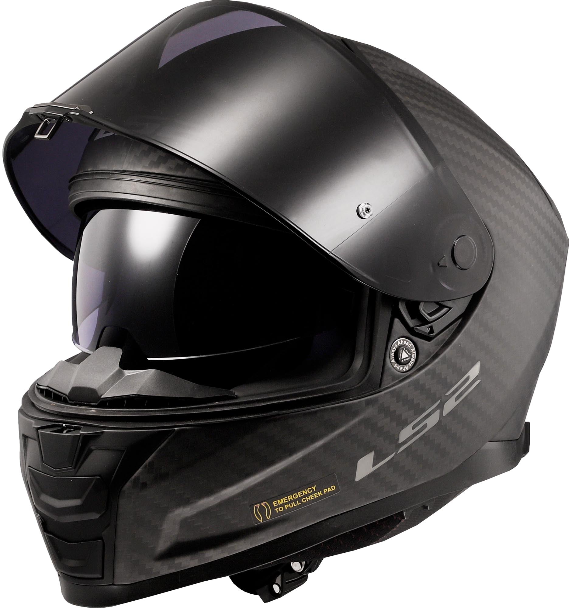 LS2 FF811 Vector II Carbon Full Face Motorcycle Helmet Matt Carbon