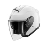 SHARK SKWAL JET BLANK MOTORCYCLE OPEN FACE HELMET GLOSS WHITE