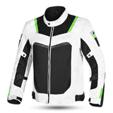 R-TECH SPIRAL MESH Motorcycle Textile Jacket White Black Green
