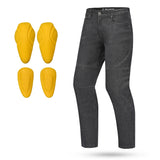 BELA ROCKER MEN MOTORCYCLE CE AA DENIM JEANS 34L GREY
