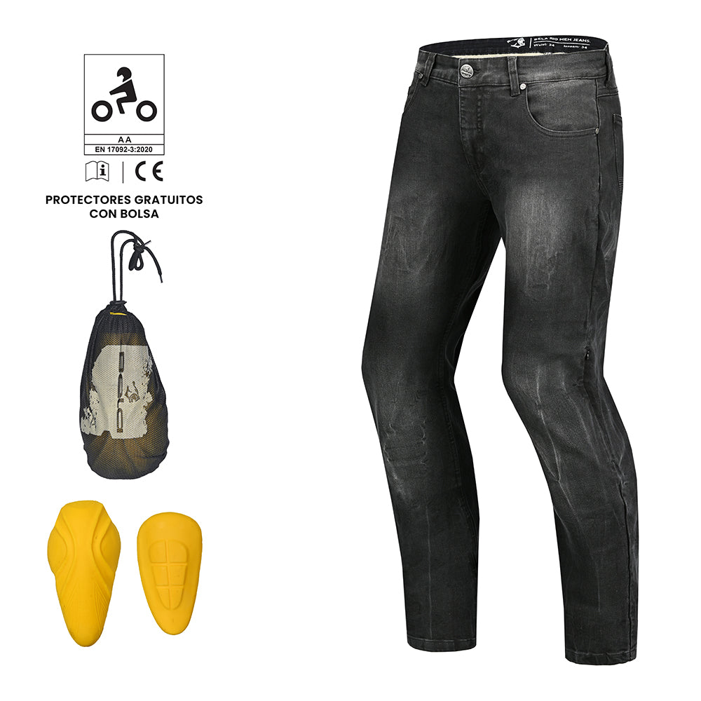 BELA RIO PANTALON DE HOMBRE DENIM JEANS 32L TIE & DYE NEGRO 