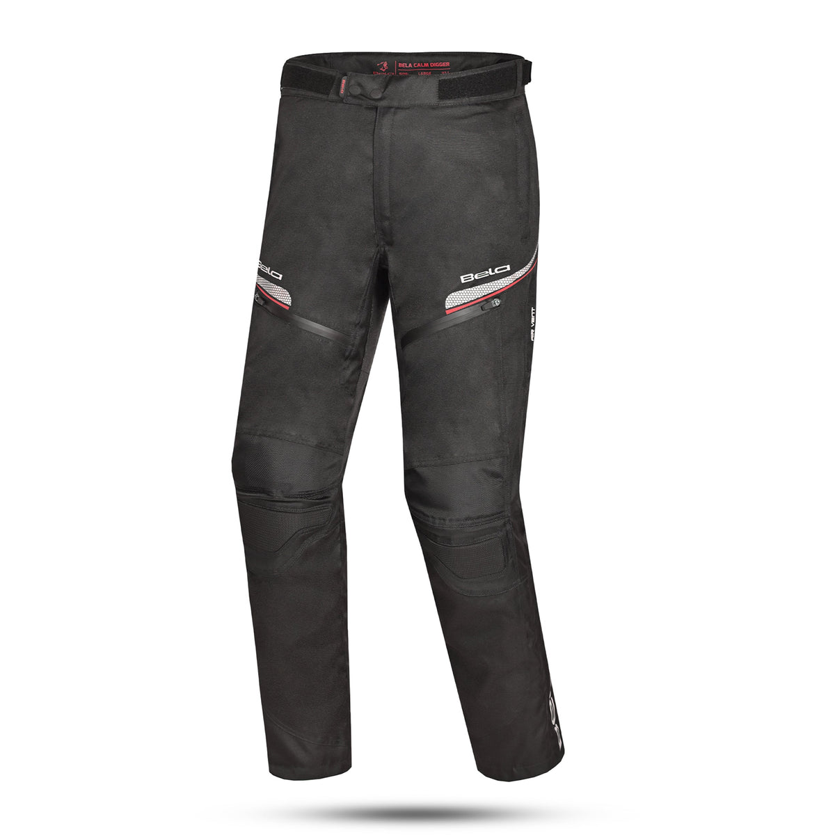 BELA CALM DIGGER MEN MOTORCYCLE TEXTILE PANT BLACK RED 34L
