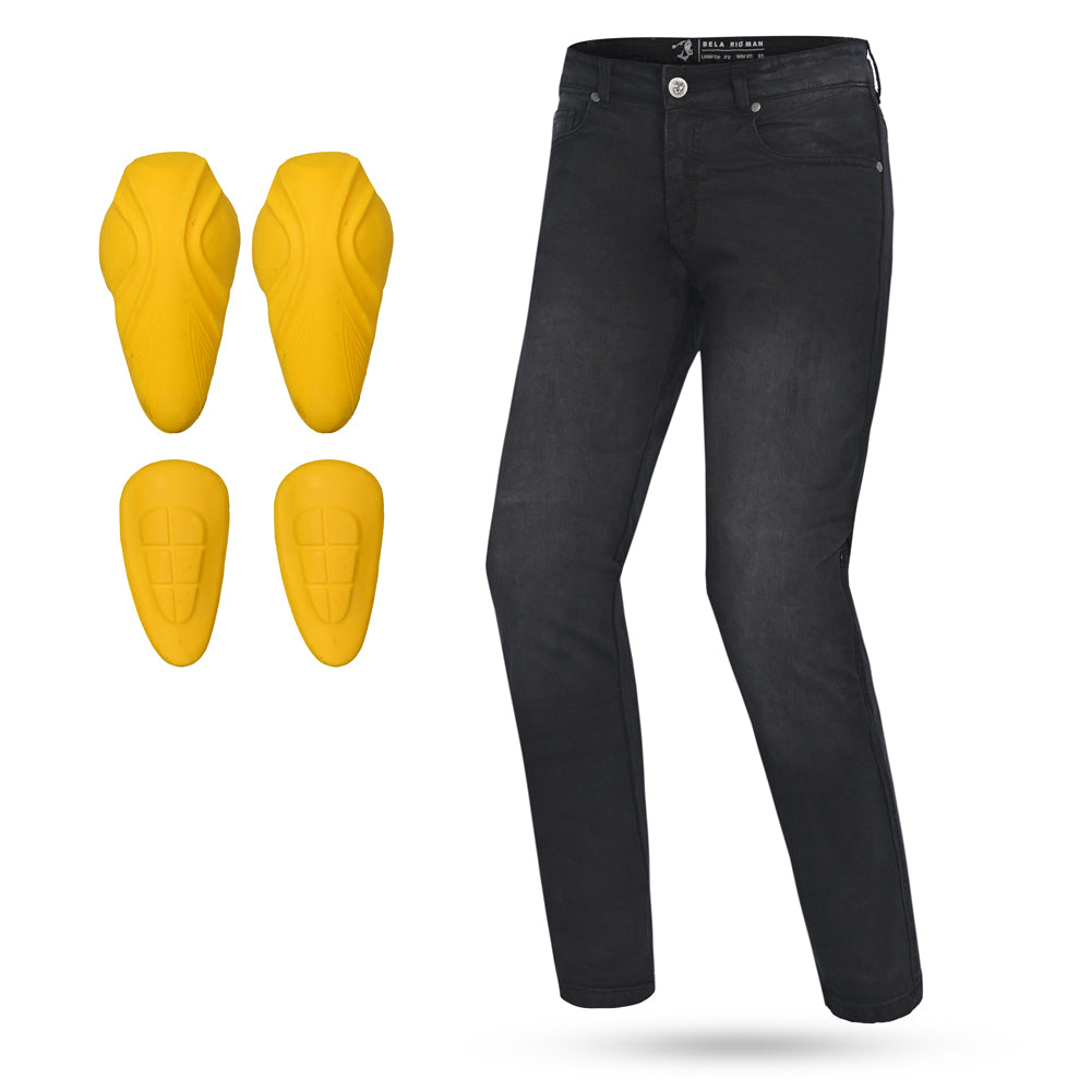 BELA Pantalon Vaquero Rio 34L Negro - SECURTEX MOTOR S.L (t/a MaximoMoto)