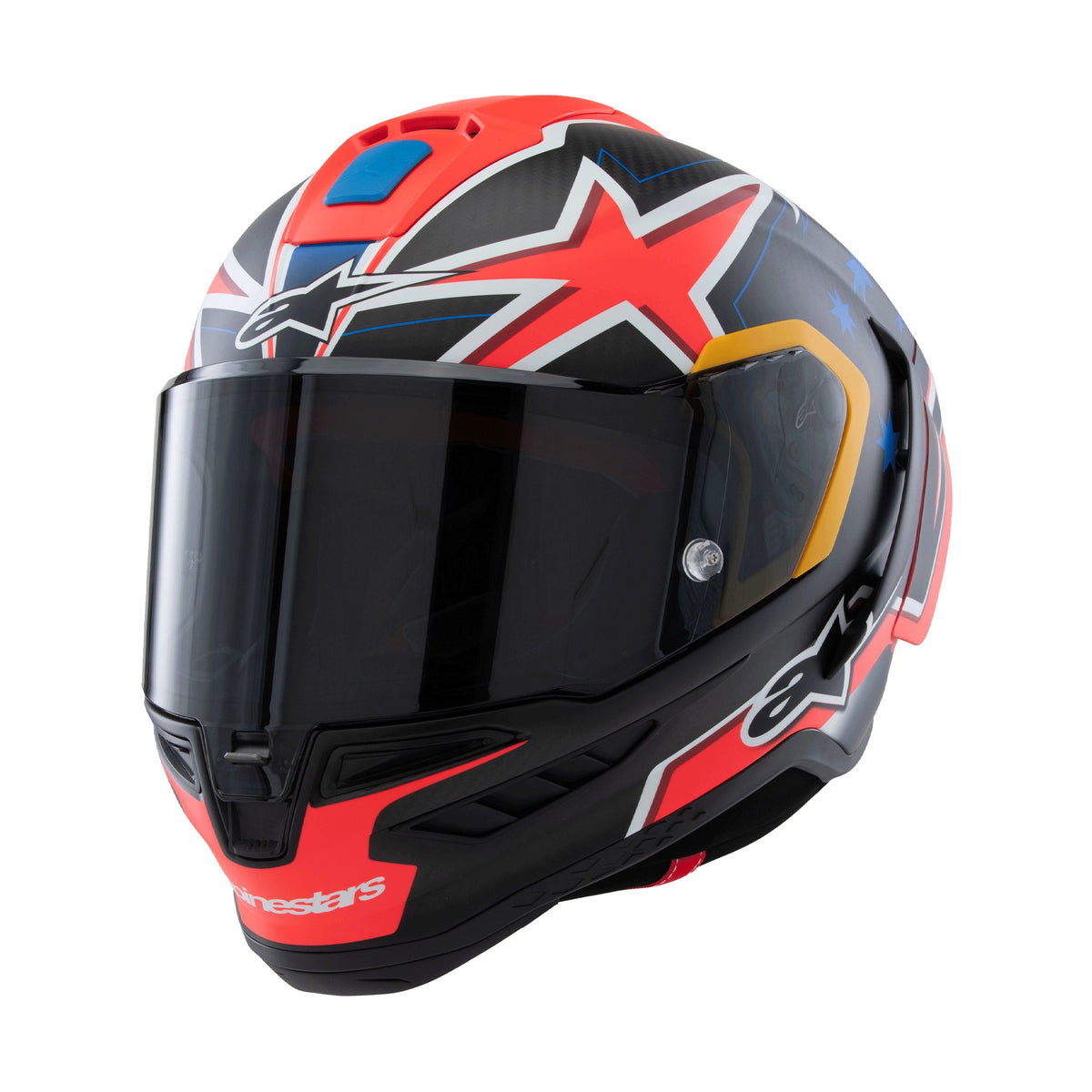 Alpinestars Supertech R10 Miller Carbon Motorcycle Racing  Helmet Red Matt
