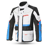 Bela Transformer Motorcycle Touring Water-Resistant Jacket Ice Black Blue 