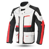 Bela Transformer Motorcycle Touring Water-Resistant Jacket White Black Red 