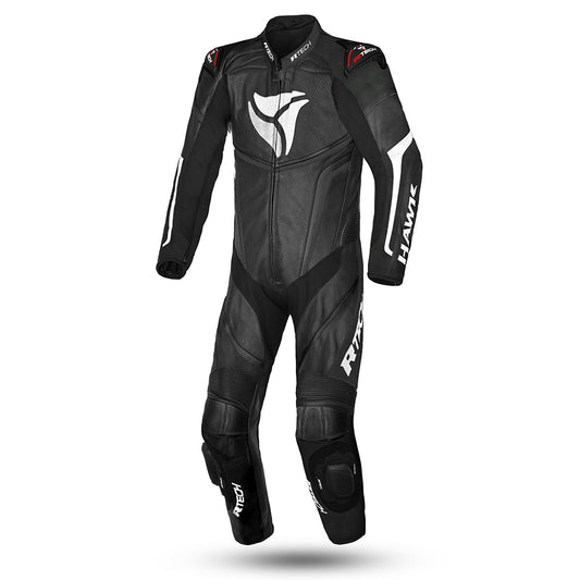 R Tech Hawk 1PC Motorcycle Racing Suit Black - MaximomotoUK