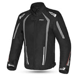 R Tech Marshal Textile Motorcycle Jacket Black Grey - MaximomotoUK