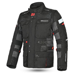 bela crossroad extreme wr the winter jacket black, dark-gray and red front side view