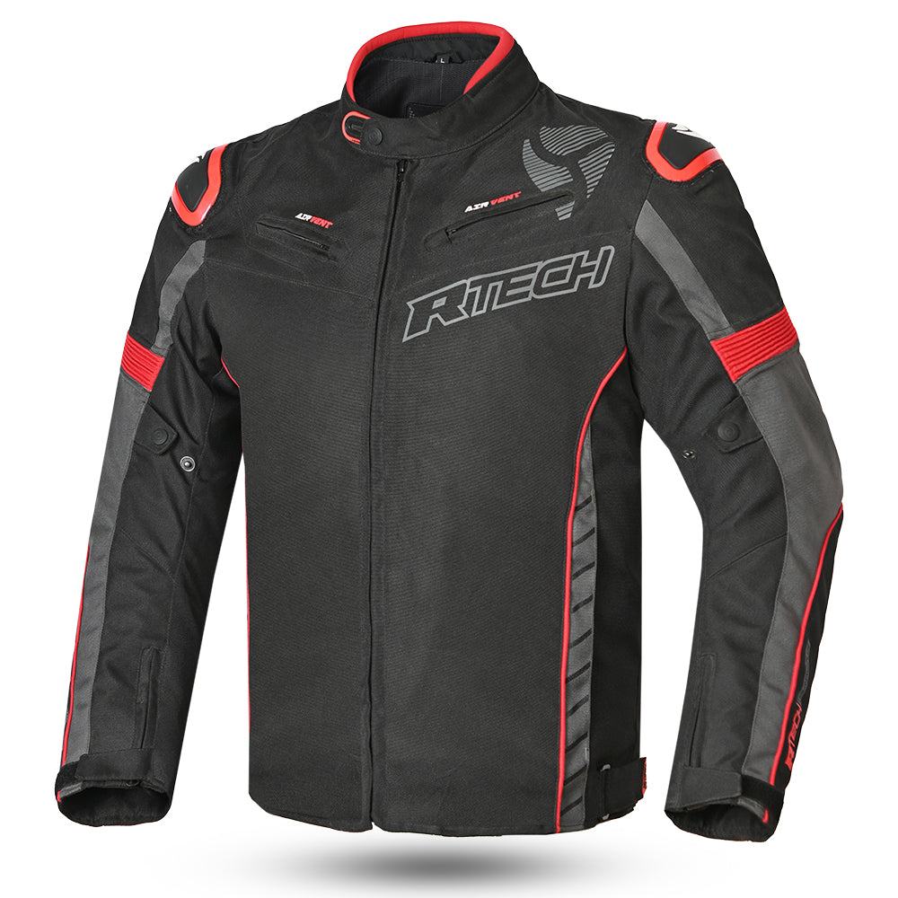 R-Tech Knight Rider Short - Motorcycle Racing Jacket - Black Dark Grey ...