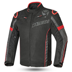 R-Tech Knight Rider Short - Motorcycle Racing Jacket - Black Dark Grey Red