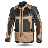 BELA Onsaker Motorcycle Textile Jacket - Sand Black Orange 