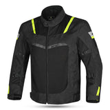 R-TECH SPIRAL MESH Summer Motorcycle Textile Jacket Black Yellow
