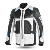 BELA Onsaker Motorcycle Textile Jacket - White Black Blue 