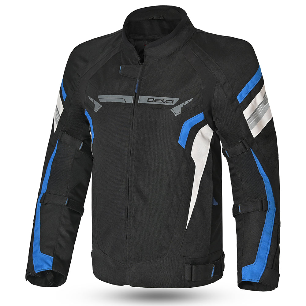 BELA Highland Motorcycle Riding Jacket Men Black Blue images