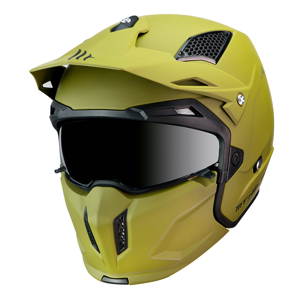 MT Streetfighter Solid Adventure Motorcycle Adventure Helmet Matt Green