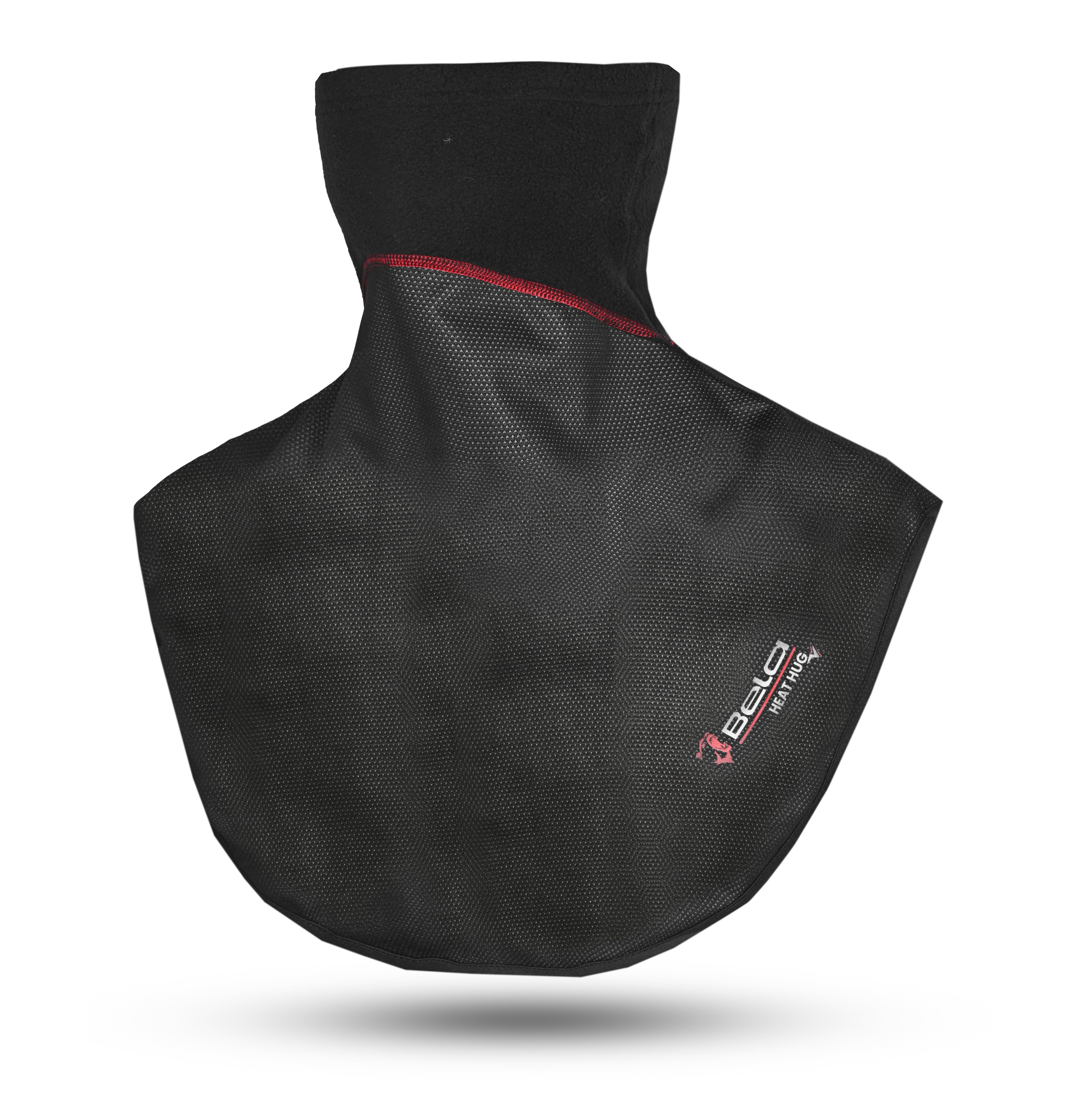 BELA Heat Hug Neck Warmer For Biker in Black - DELIVERY WITHIN 8 WEEKS - front pic