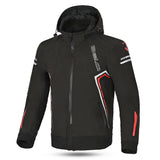 BELA Breeze Softshell Motorbike Riding Hoodie Black Red 