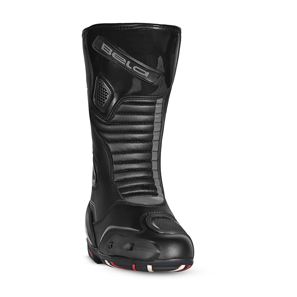 BELA Micro Strip Boots - Racing Boots - Black Grey 