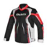 BELA Star youth Kids Motorcycle Jacket Black Red Ice 