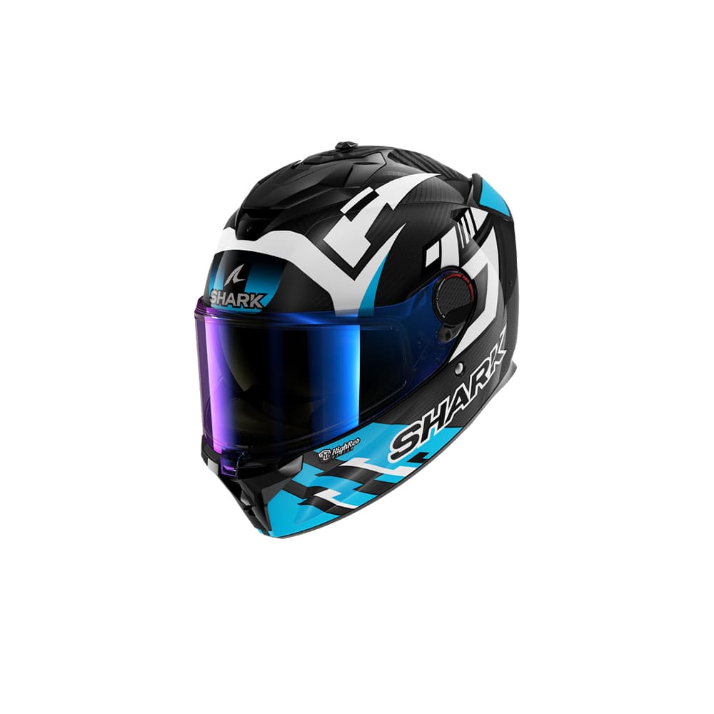 SHARK CASCO SPARTAN GT PRO CARBON ZARCO TRACK RACER Carbono Blanco Azul